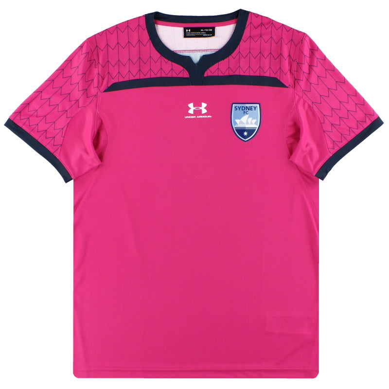 2019-20 Sydney FC Under Armour Player Issue Pink Goalkeeper Shirt *As New* L Football Shirt