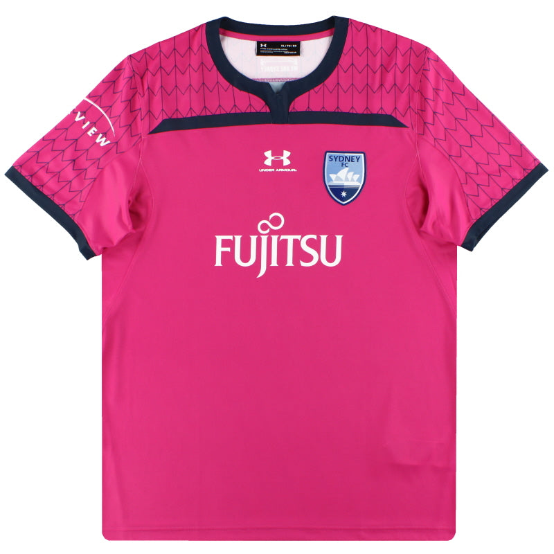 2019-20 Sydney FC Under Armour Pink Goalkeeper Shirt *As New* L Football Shirt