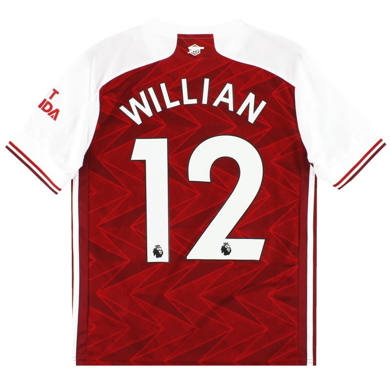 2020-21 Arsenal adidas Home Shirt Willian #12 L.Boys Football Shirt