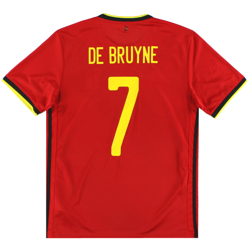 2020-21 Belgium adidas Home Shirt De Bruyne #7 *As New* M Football Shirt