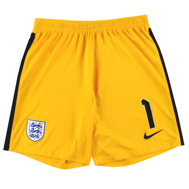 2020-21 England Nike Player Issue Goalkeeper Shorts #1 *As New* M Football Shirt
