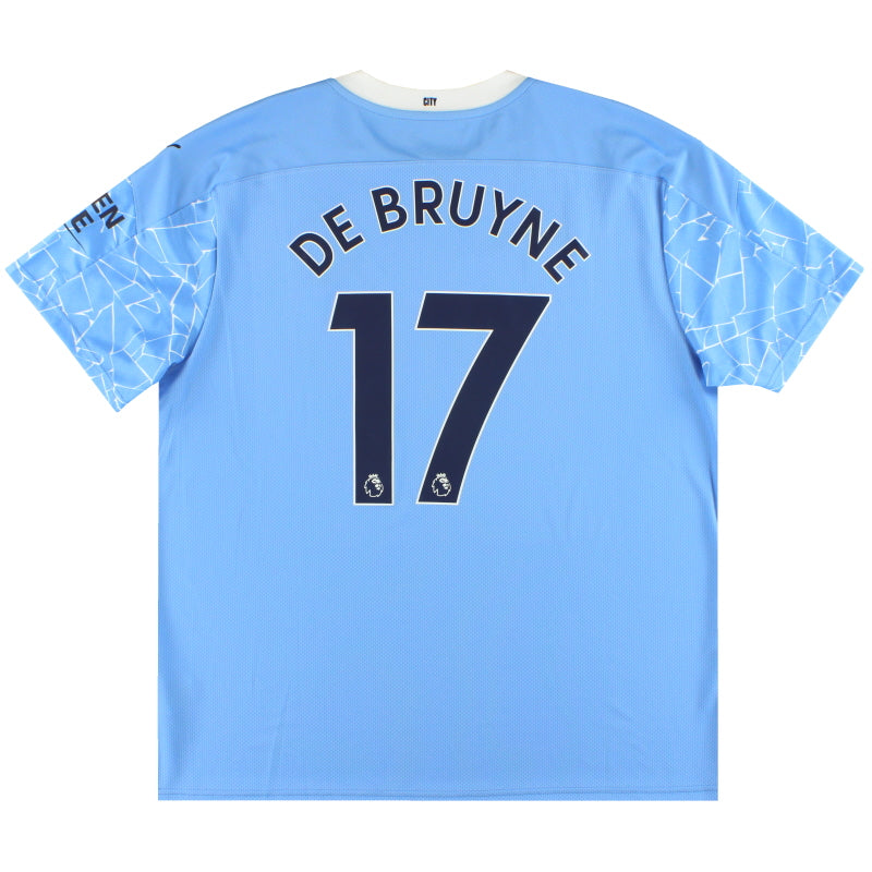 2020-21 Manchester City Puma Home Shirt De Bruyne #17 *As New* XXL Football Shirt