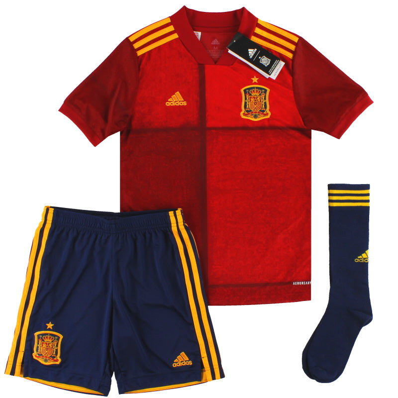 2020-21 Spain adidas Full Home Kit *w/tags* S.Boys Football Shirt