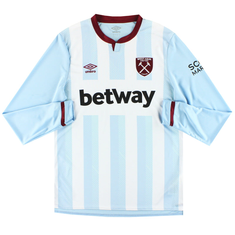 2021-22 West Ham Umbro Away Shirt L/S *As New* L Football Shirt