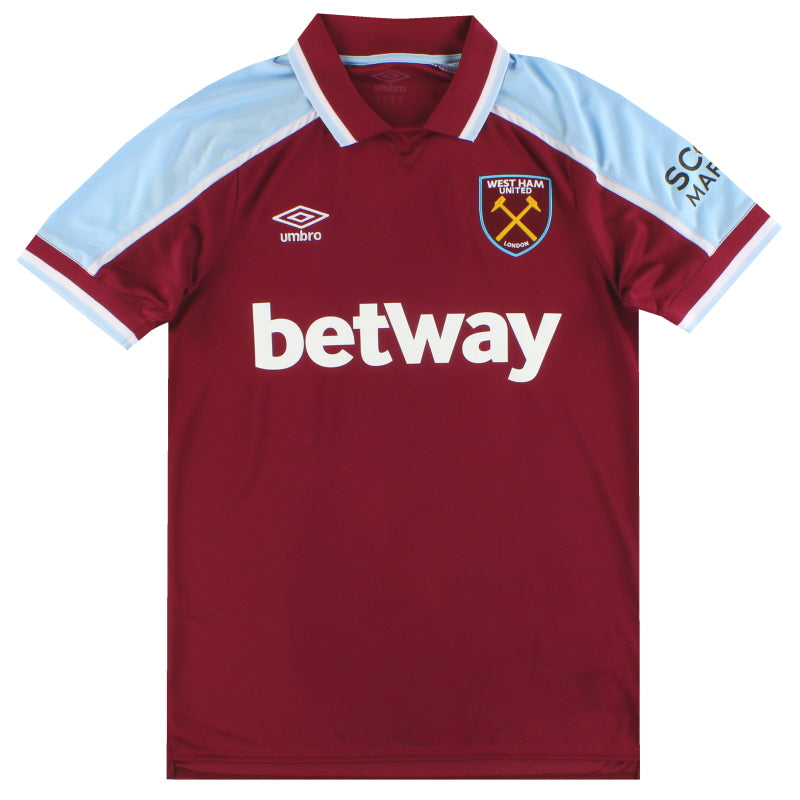 2021-22 West Ham Umbro Home Shirt *As New* S Football Shirt