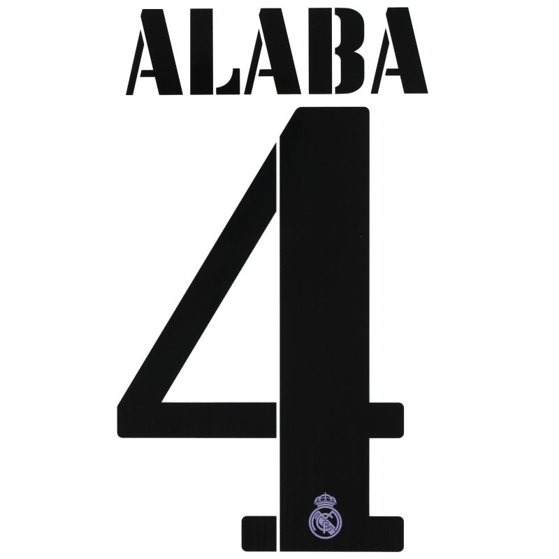 2022-23 Real Madrid Alaba #4 CL Home Name Set *BNIB* Football Shirt