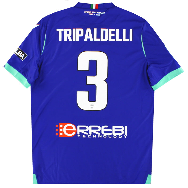 2022-23 SPAL Macron Player Issue Third Shirt Tripaldelli #3 *As New* L Football Shirt