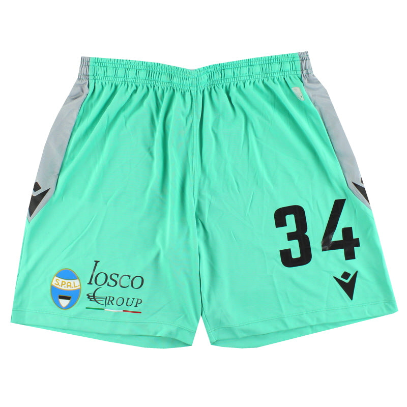 2022-23 SPAL Macron Player Issue Away Shorts #34 *As New* L Football Shorts