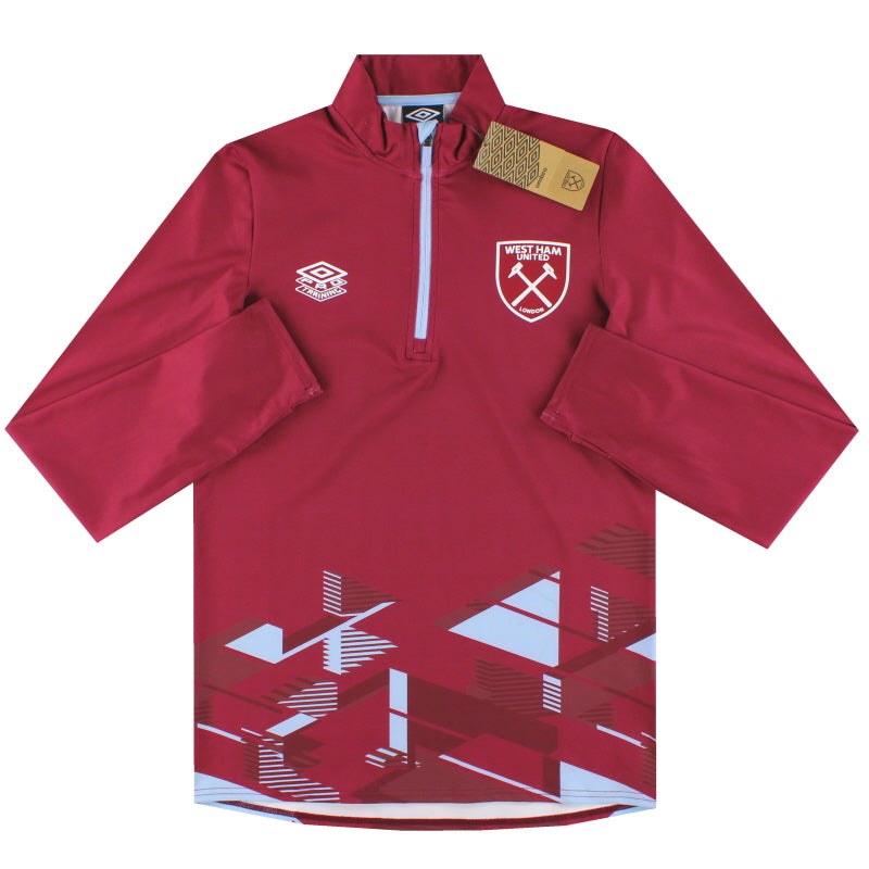 2023-24 West Ham Umbro 1/4 Zip Warm Up Top *w/tags* Football Shirt