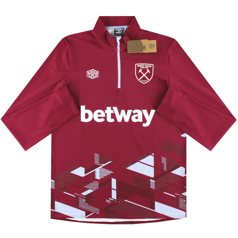 2023-24 West Ham Umbro 1/4 Zip Warm Up Top *w/tags* Football Shirt
