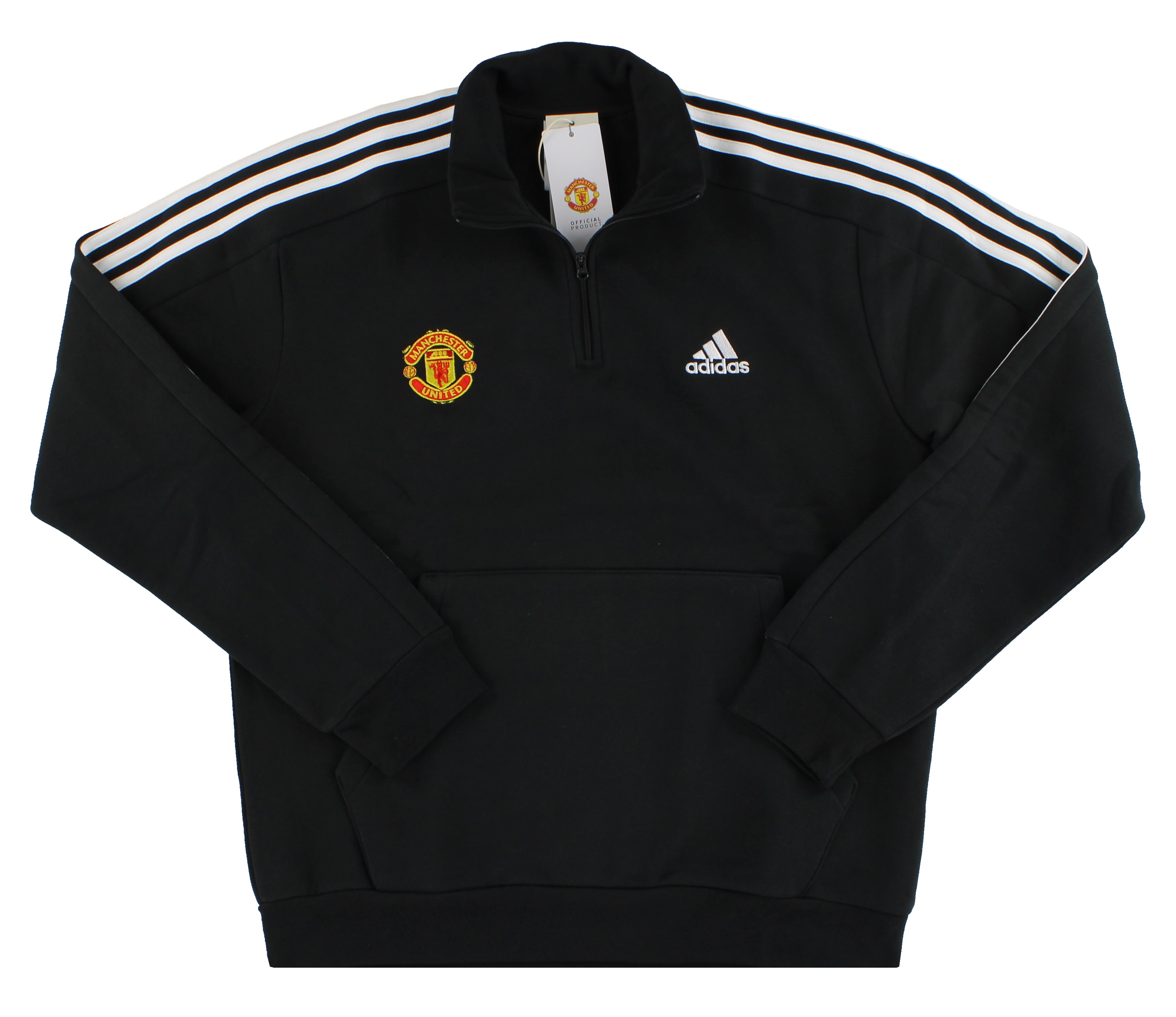 2024-25ManchesterUnitedadidasEssentials14ZipSweatshirtBNIB