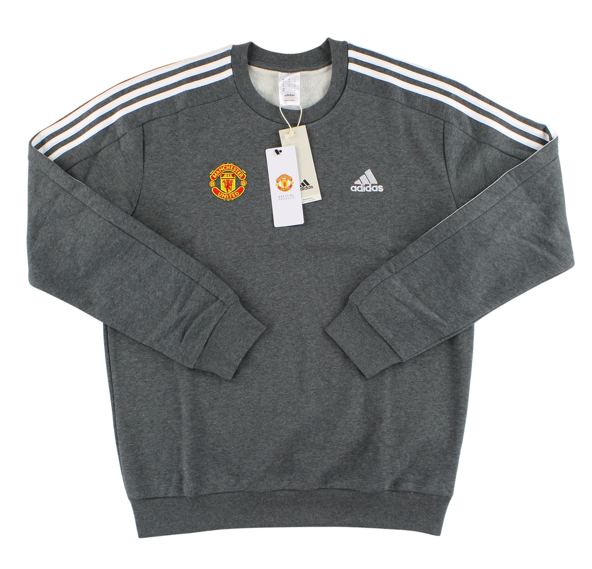 2024-25 Manchester United x adidas Essentials 3-Stripes Sweatshirt *BNIB*