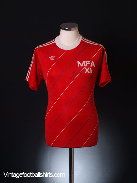 Circa 1986-87 Malta Signed Match Issue Home Shirt #4 L Football Shirt