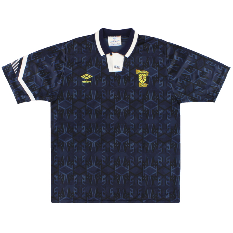 1991-94 Scotland Umbro Home Shirt L