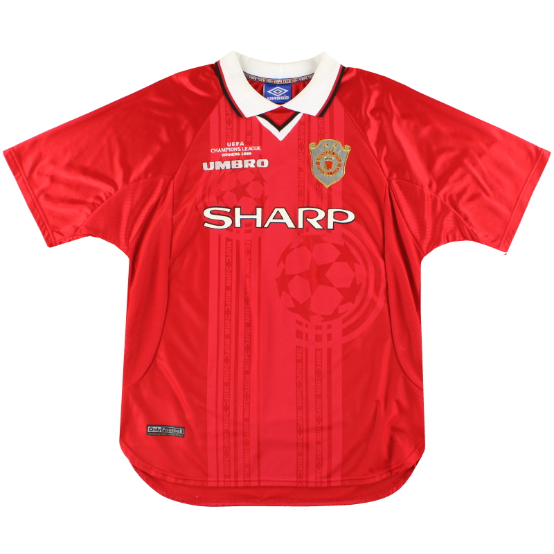 1999-00 Manchester United Umbro ’CL Winners’ Shirt XS.Boys