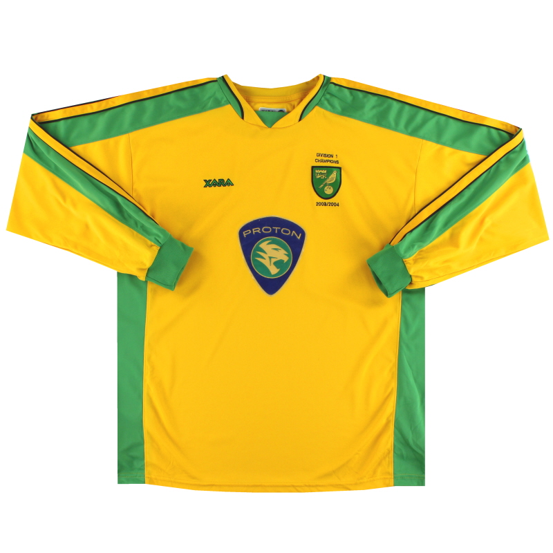 2003-05 Norwich City ’Division 1 Champions’ Home Shirt L/S XXL