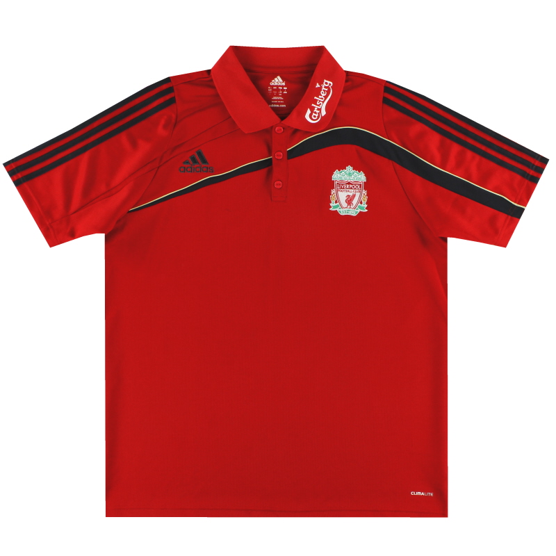 2009-10 Liverpool adidas Climalite Polo Shirt M