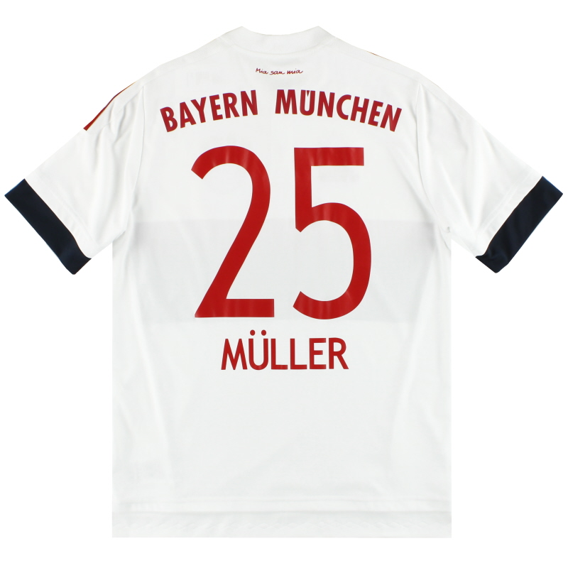 2015-16 Bayern Munich adidas Away Shirt Muller #25 Y