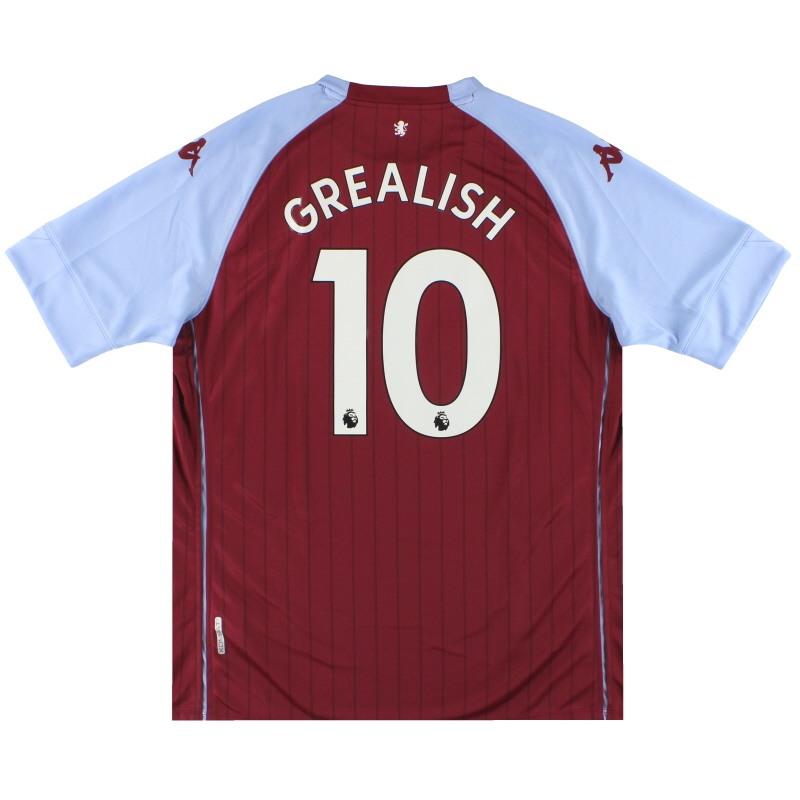 2020-21 Aston Villa Kappa Kombat Home Shirt Grealish #10 *w/tags* XXL