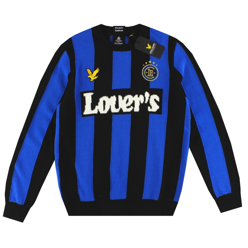 2020 Lyle & Scott x Lovers FC Vertical Blue Stripe Jumper *BNIB*