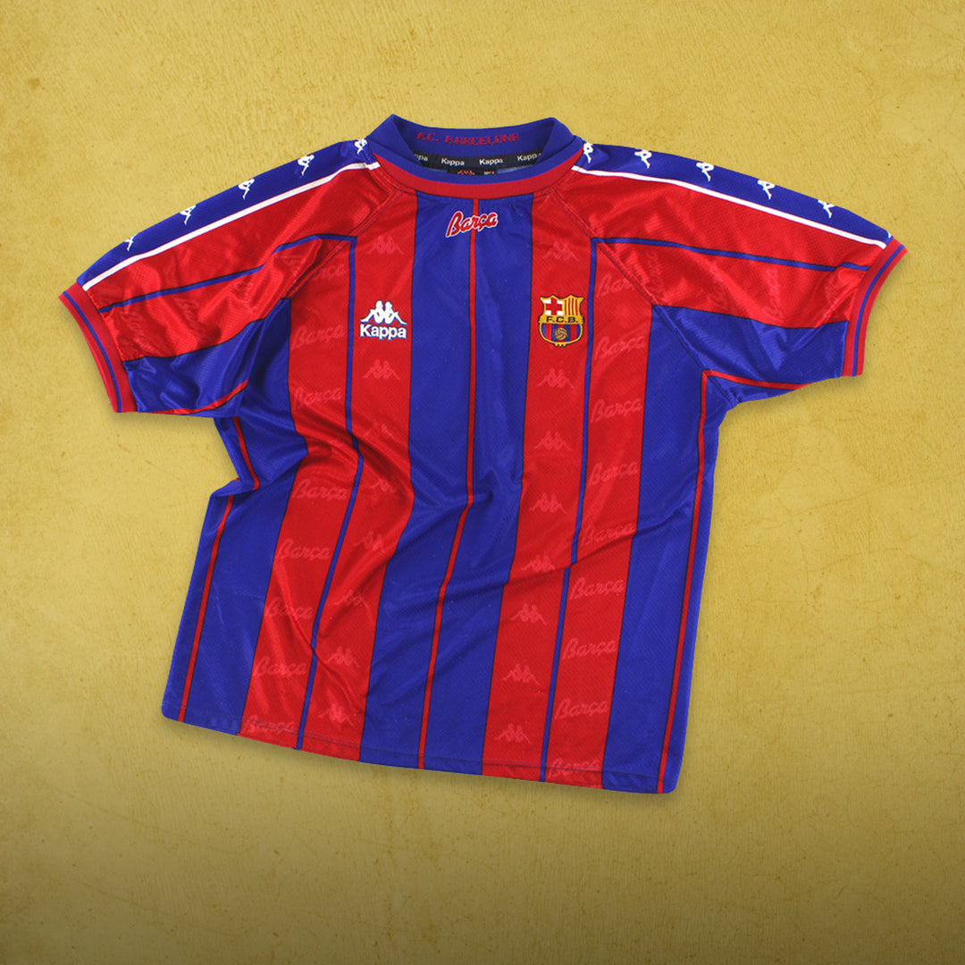 FC Barcelona's 90s Home Kits | Meyba, Kappa & Nike