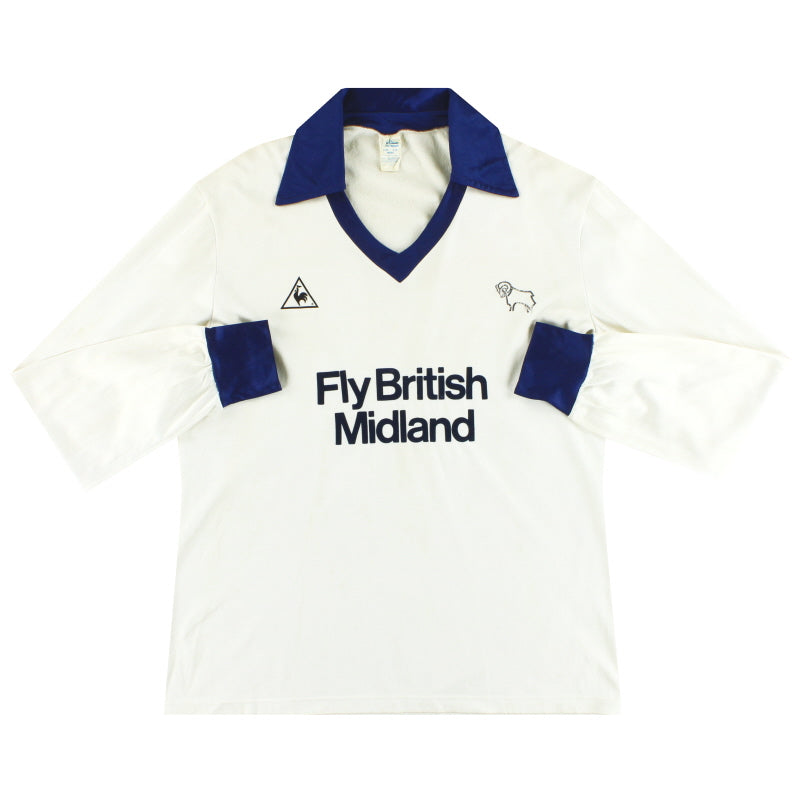 1980-81 Derby County Le Coq Sportif Player Issue Home Shirt L/S M Football Shirt