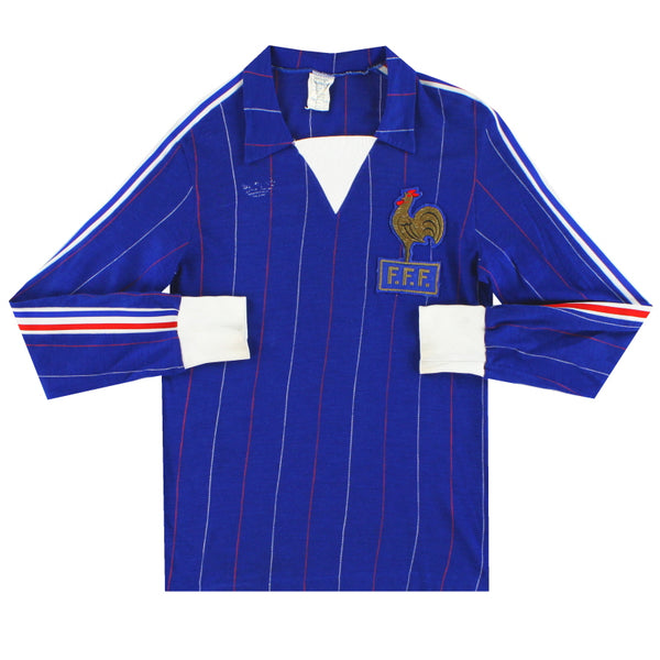 1980-82 France adidas Home Shirt L/S Y | Vintage Football Shirts