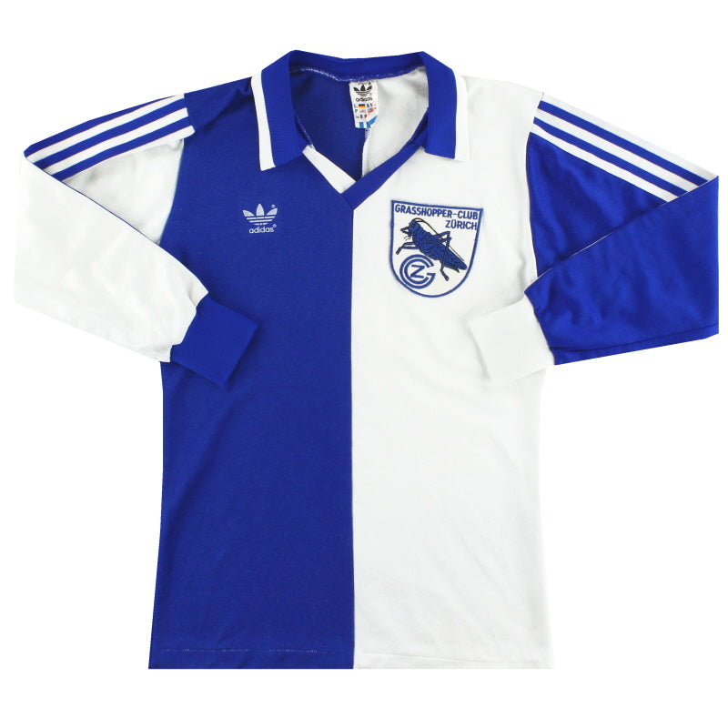 1980-85 Grasshoppers adidas Home Shirt L/S S Football Shirt