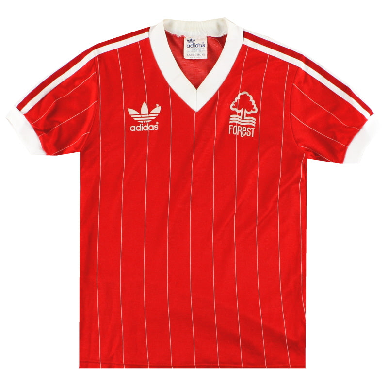 1981-84 Nottingham Forest adidas Home Shirt L.Boys Football Shirt