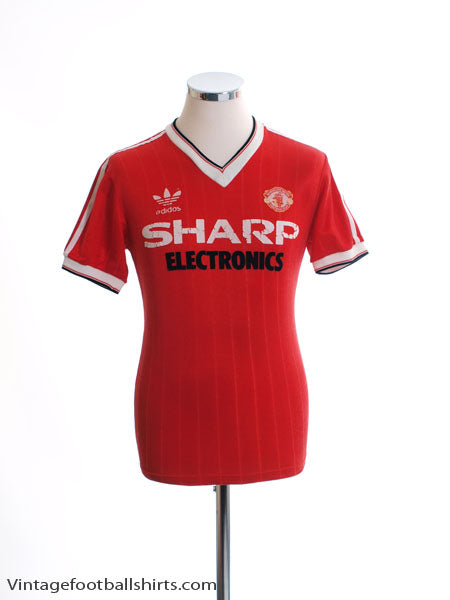 1982-83 Manchester United adidas Home Shirt S Football Shirt