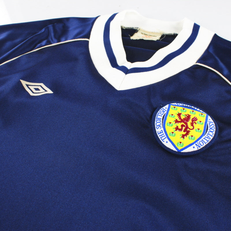 1982-85 Scotland Umbro Home Shirt L/S M | Vintage Football Shirts