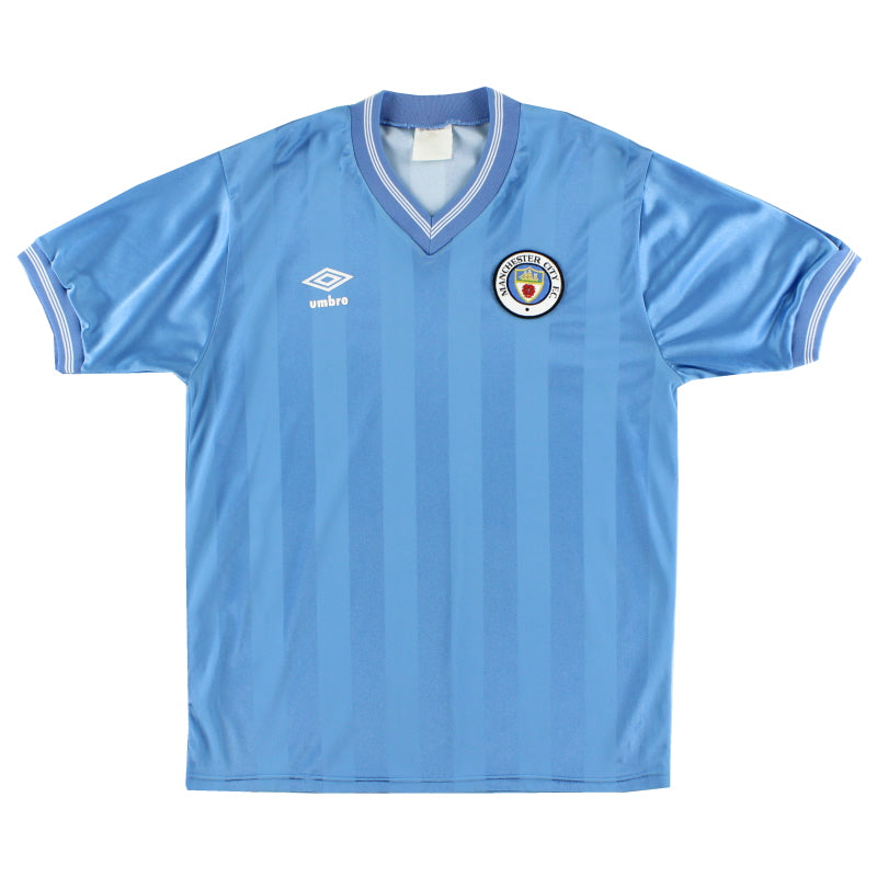 1983-85 Manchester City Home Shirt M Football Shirt