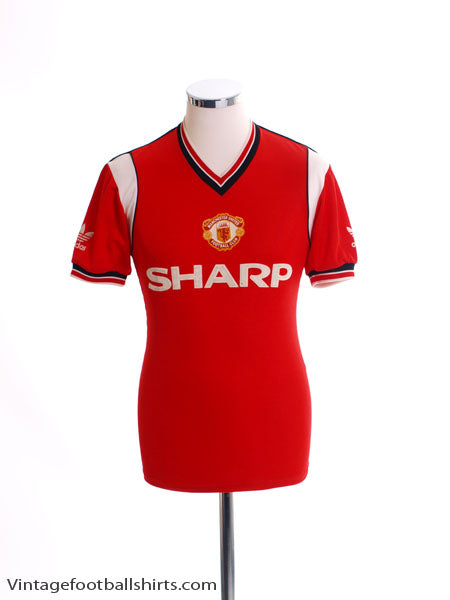 1984-86 Manchester United Home Shirt S Football Shirt