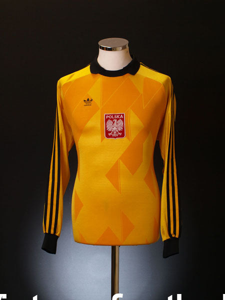1984-86 Poland Match Issue Goalkeeper Shirt #1 L/S L Football Shirt