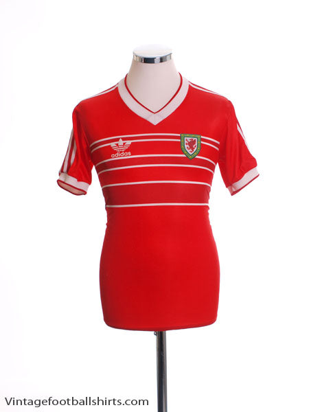 1984-86 Wales Home Shirt S Football Shirt