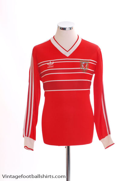 1984-86 Wales Match Issue Home Shirt L/S #16 Football Shirt