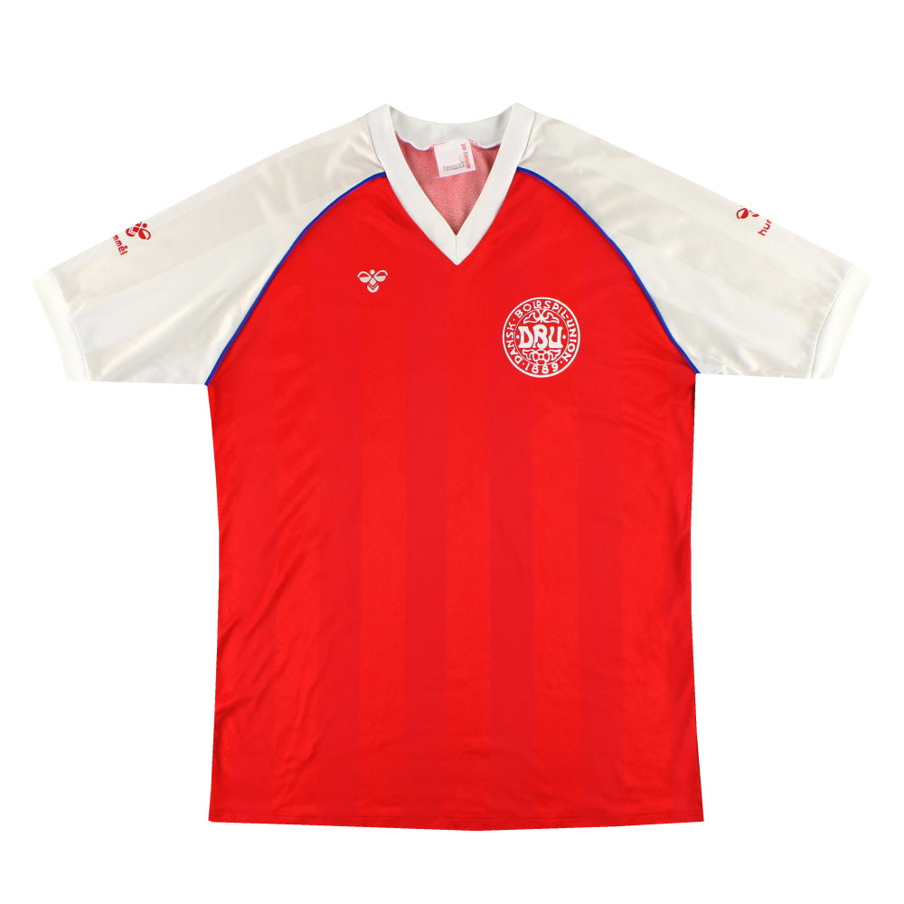 1984-86 Denmark Hummel Home Shirt L | Vintage Football Shirts