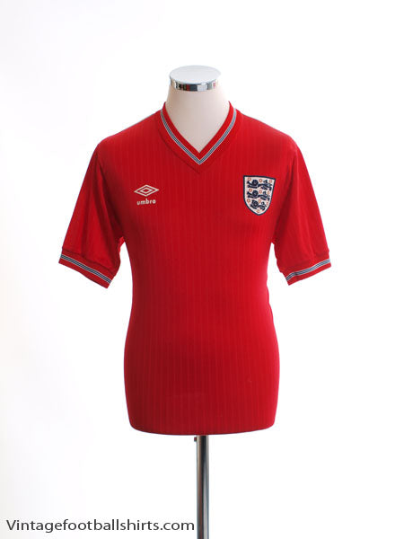 1984-87 England Away Shirt M Football Shirt
