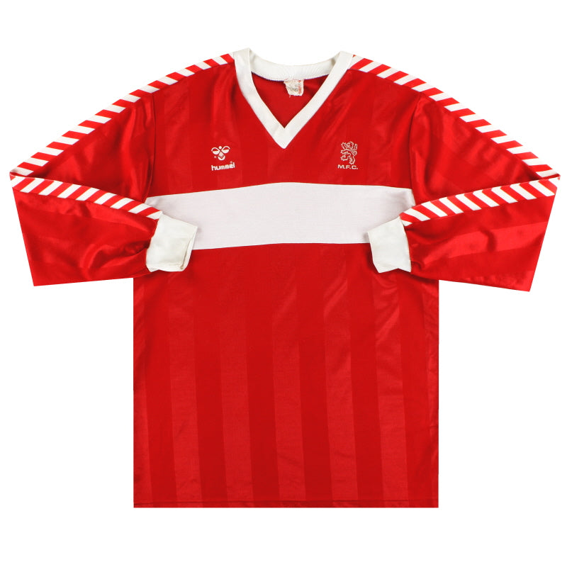 1984-87 Middlesbrough Hummel Home Shirt L/S XL Football Shirt