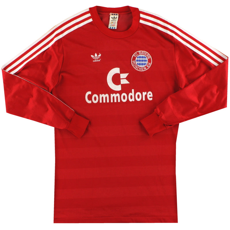 1984-89 Bayern Munich adidas Home Shirt L/S M Football Shirt