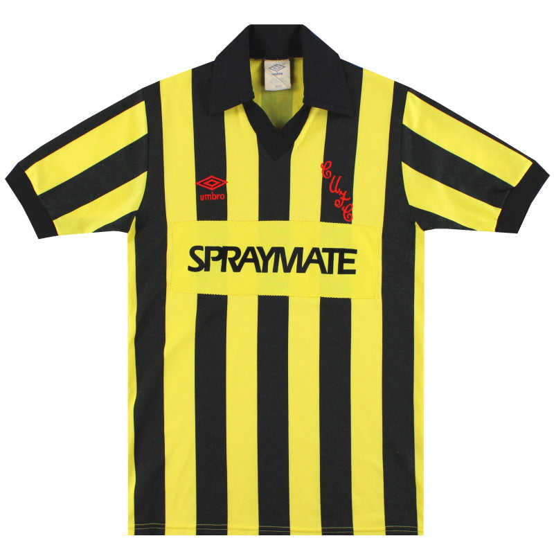 1985-86 Cambridge United Umbro Match Issue Home Shirt #10 S Football Shirt