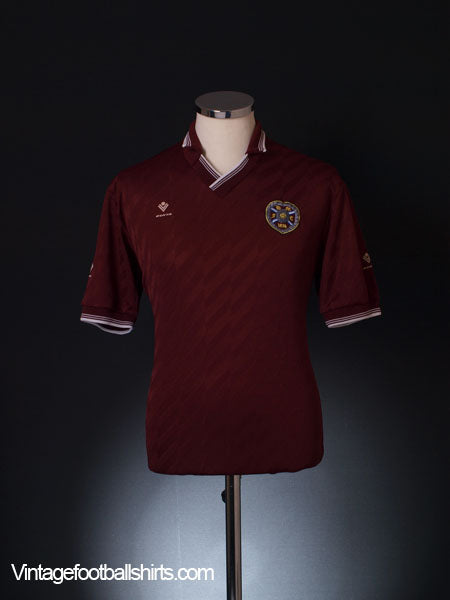 1986-87 Hearts Home Shirt L Football Shirt