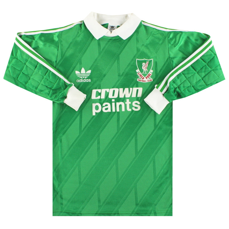 1986-87 Liverpool adidas Goalkeeper Shirt #1 Y Vintage Football
