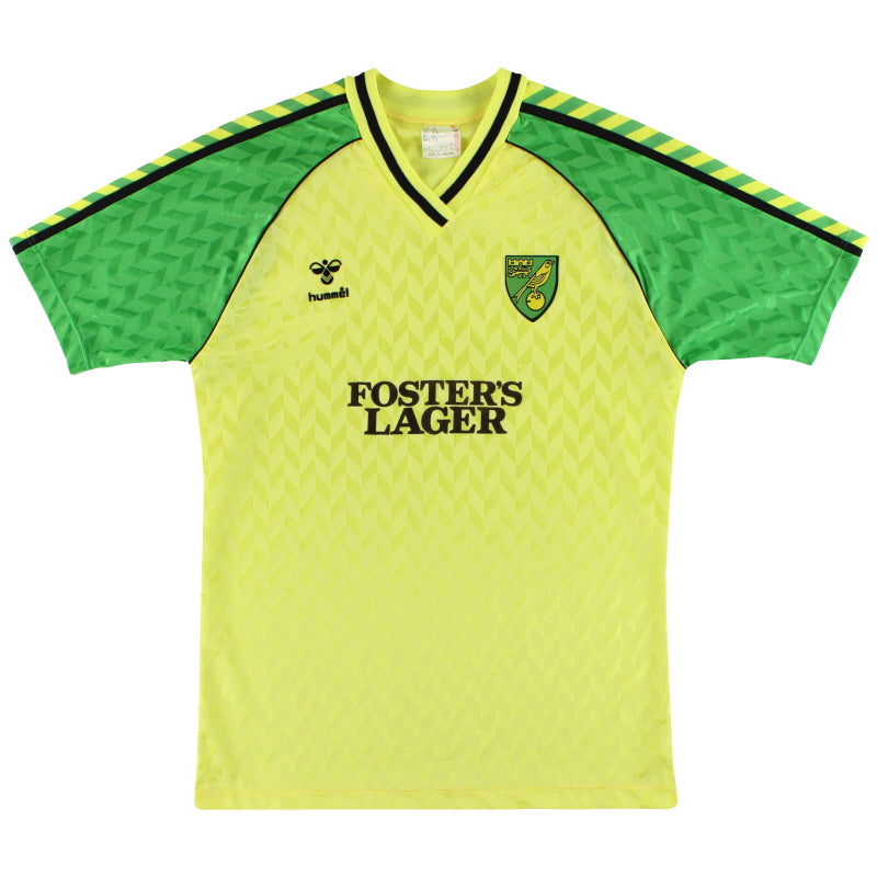 1986-87 Norwich Hummel Home Shirt M Football Shirt