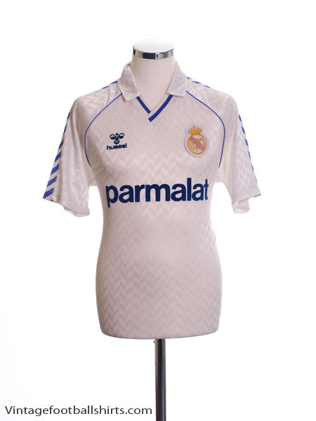 1986-88 Real Madrid Home Shirt L Football Shirt