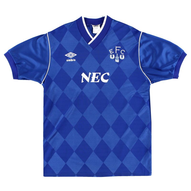 1986-89 Everton Umbro Home Shirt L Football Shirt