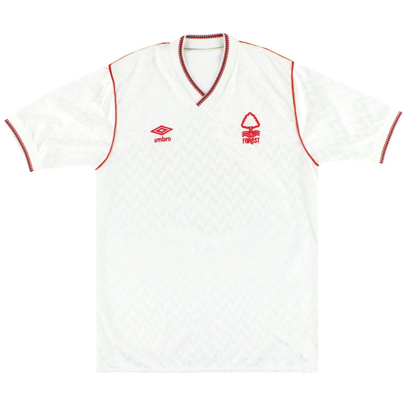 1986-89 Nottingham Forest Umbro Away Shirt L Football Shirt