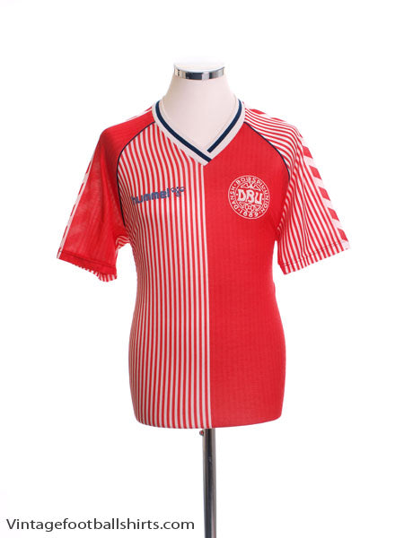 1986 Denmark Home Shirt M Football Shirt