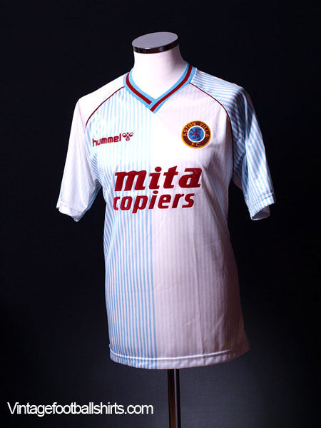 1987-89 Aston Villa Away Shirt *Mint* M Football Shirt