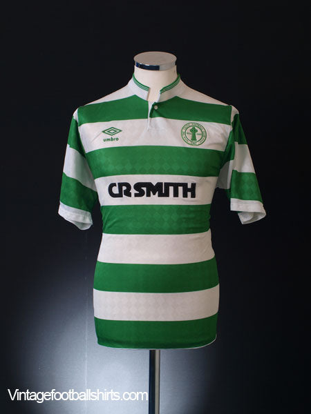 1987-89 Celtic Centenary Home Shirt M Football Shirt
